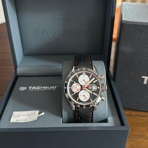 Tag Heuer Black Leather Watch